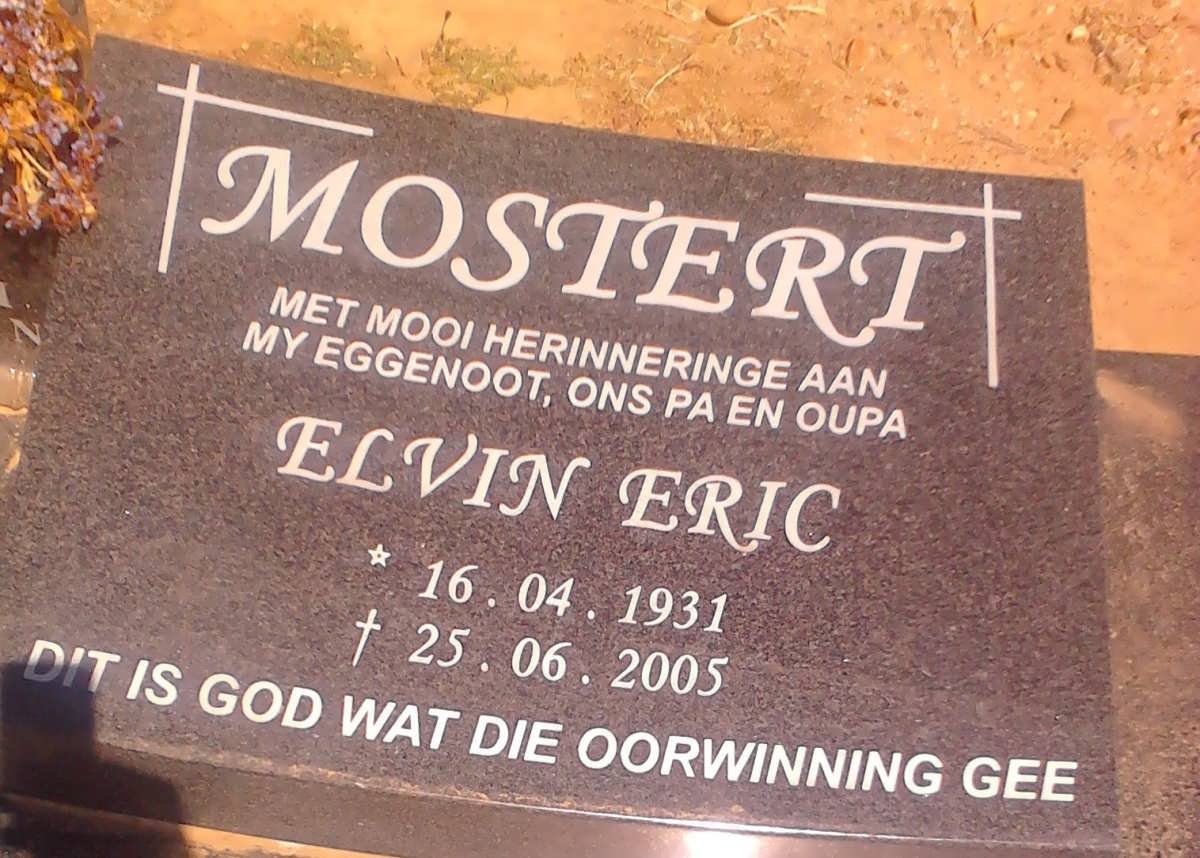 MOSTERT Elvin Eric 1931-2005