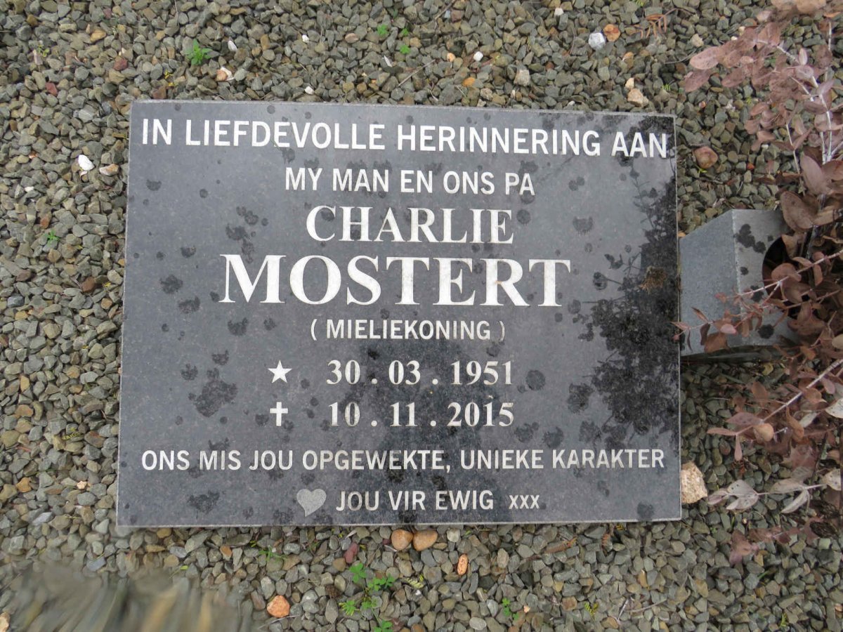 MOSTERT Charlie 1951-2015