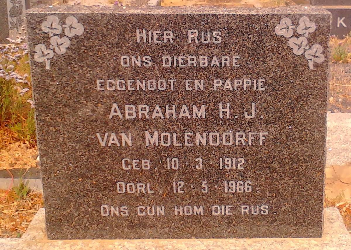 MOLENDORFF Abraham H.J., van 1912-1966