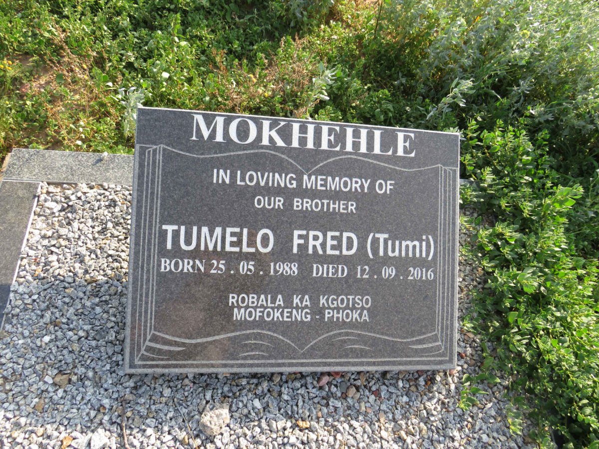 MOKHEHLE Tumelo Fred 1988-2016