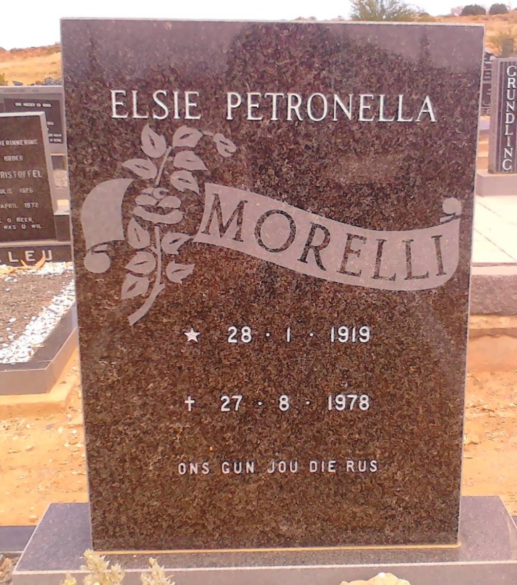 MORELLI Elsie Petronella 1919-1978