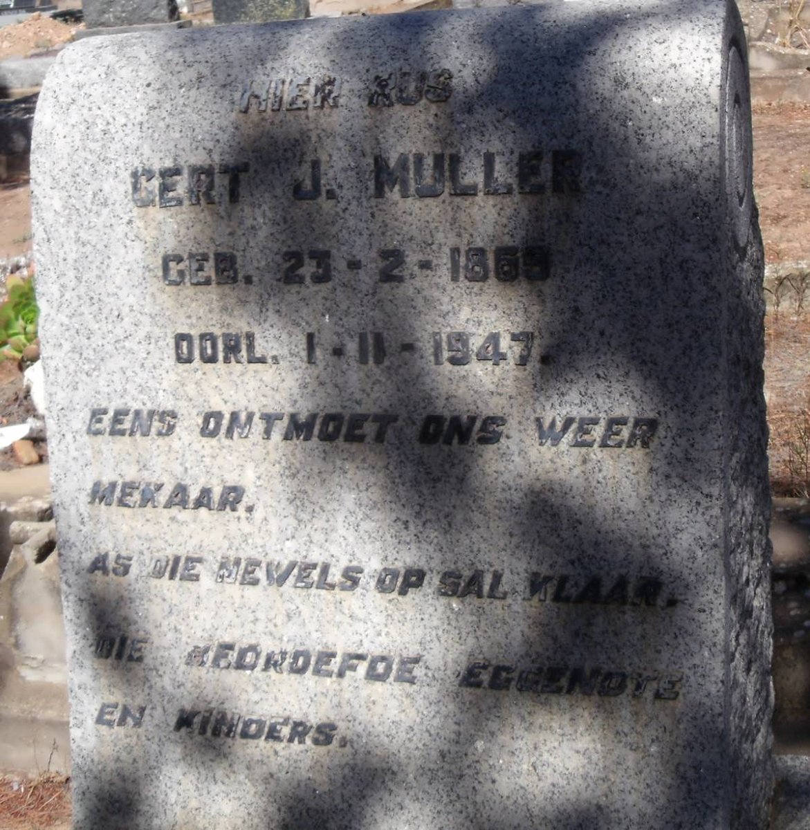 MULLER Gert J. 18??-1947