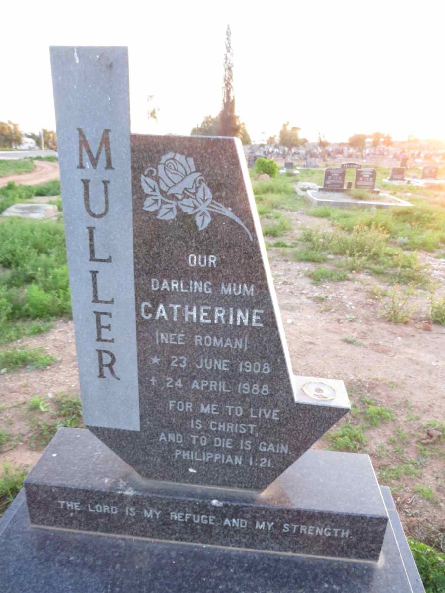 MULLER Catherine nee ROMAN 1908-1988