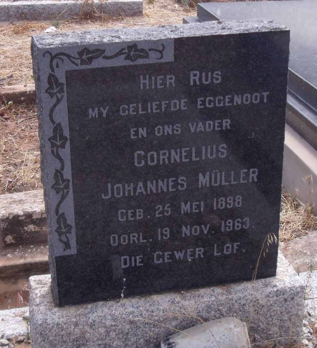 MÜLLER Cornelius Johannes 1898-1963