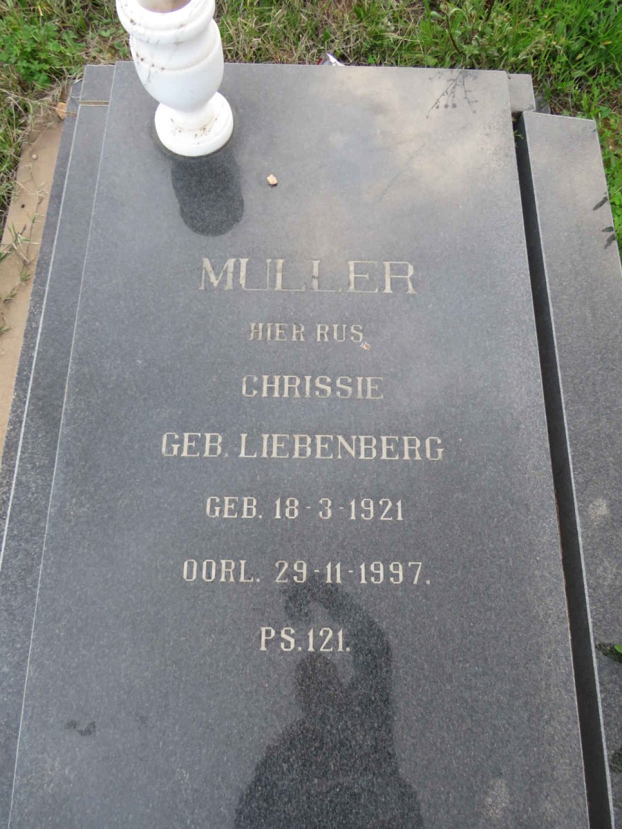 MULLER Chrissie nee LIEBENBERG 1921-1997