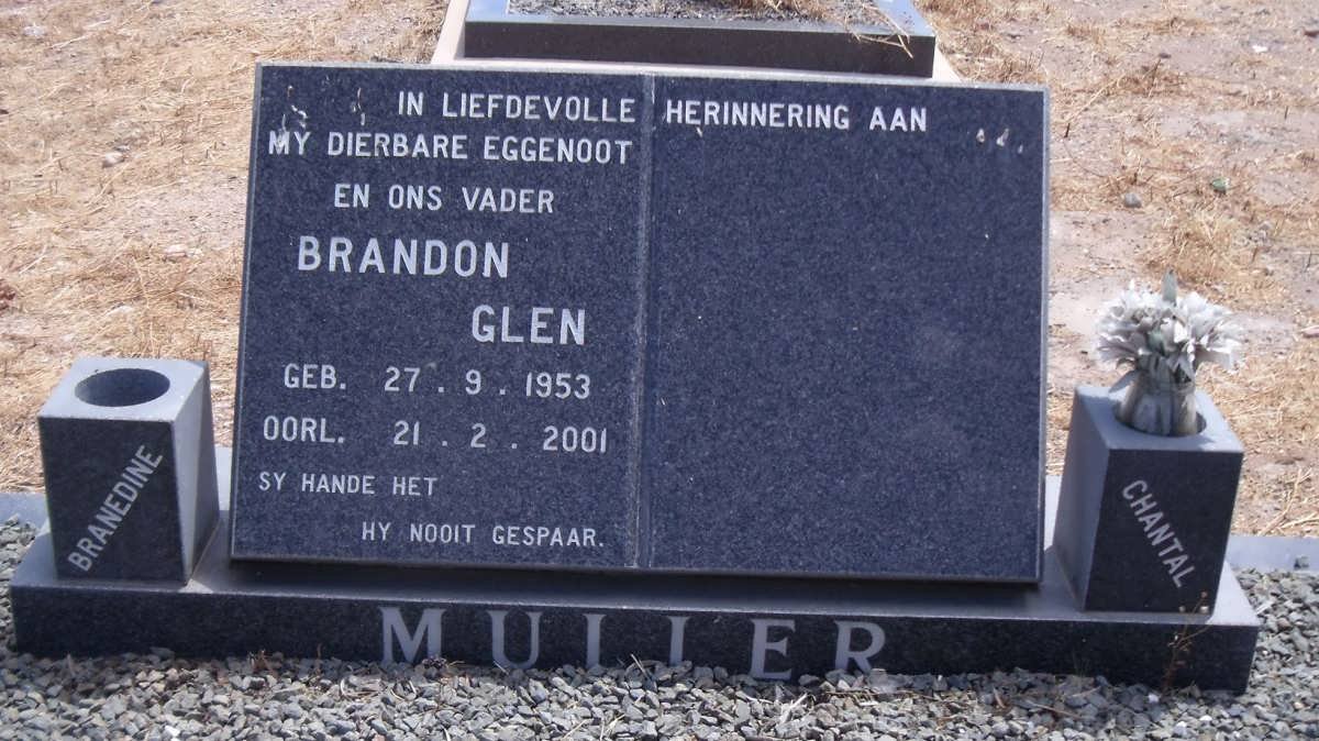 MULLER Brandon Glen 1953-2001