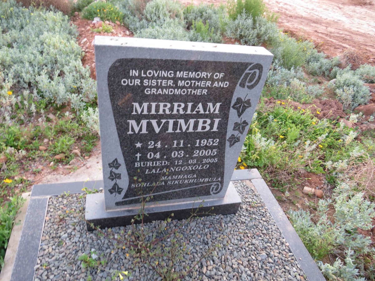 MVIMBI Mirriam 1952-2005