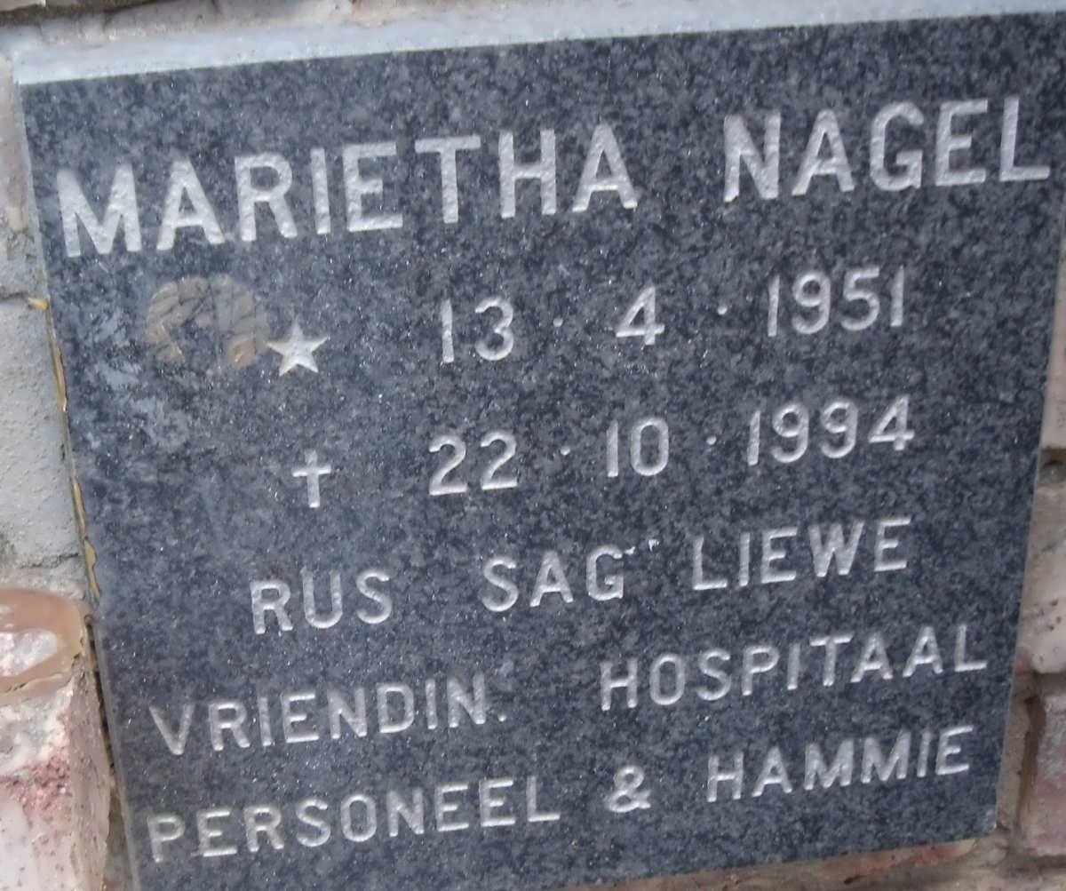 NAGEL Marietha 1951-1994