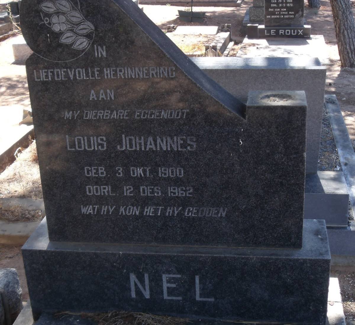 NEL Louis Johannes 1900-1962