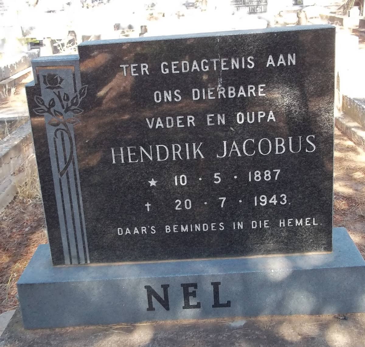 NEL Hendrik Jacobus 1887-1943
