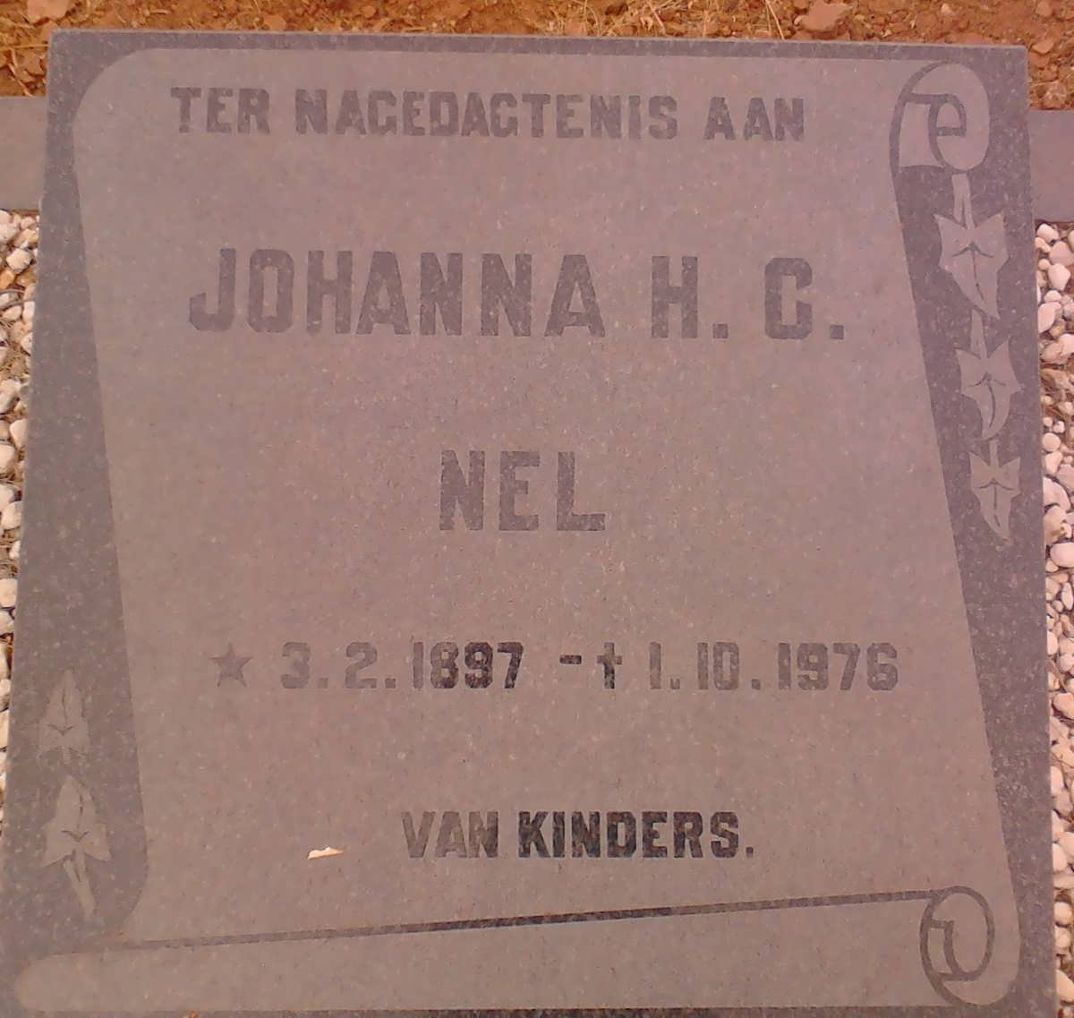 NEL Johanna H.C. 1897-1976