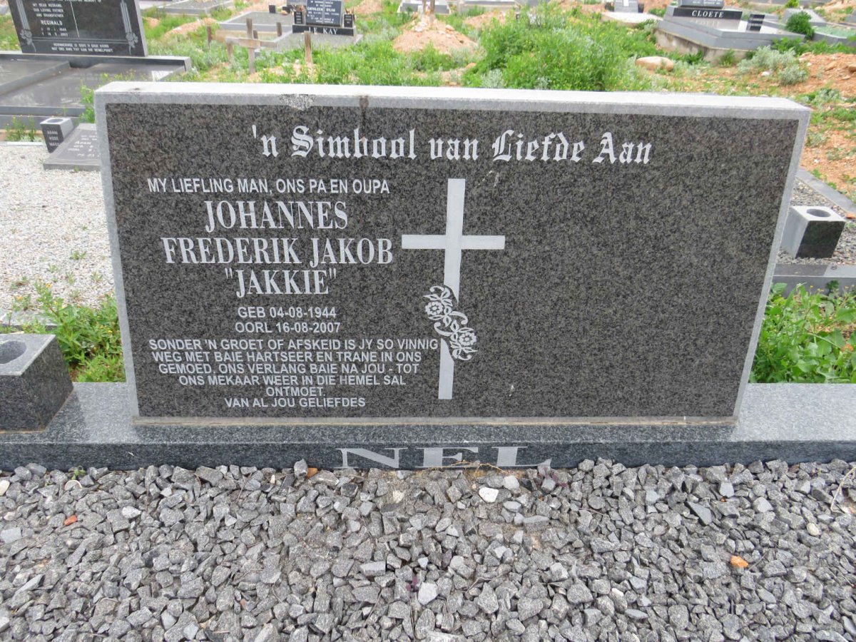 NEL Johannes Frederik Jakob 1944-2007