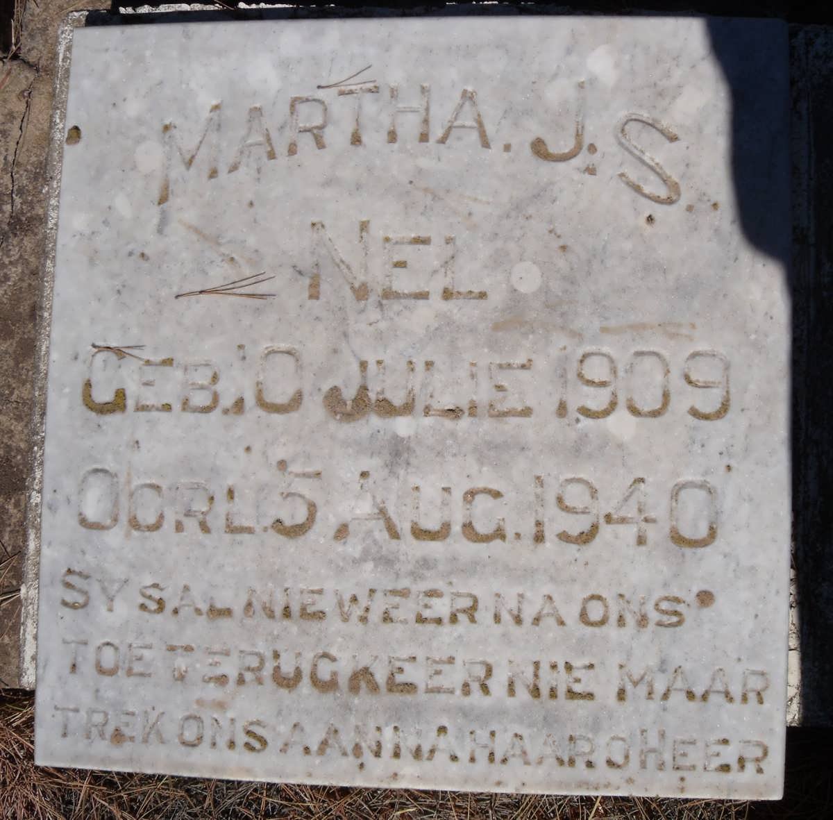 NEL Martha J.S. 1909-1940