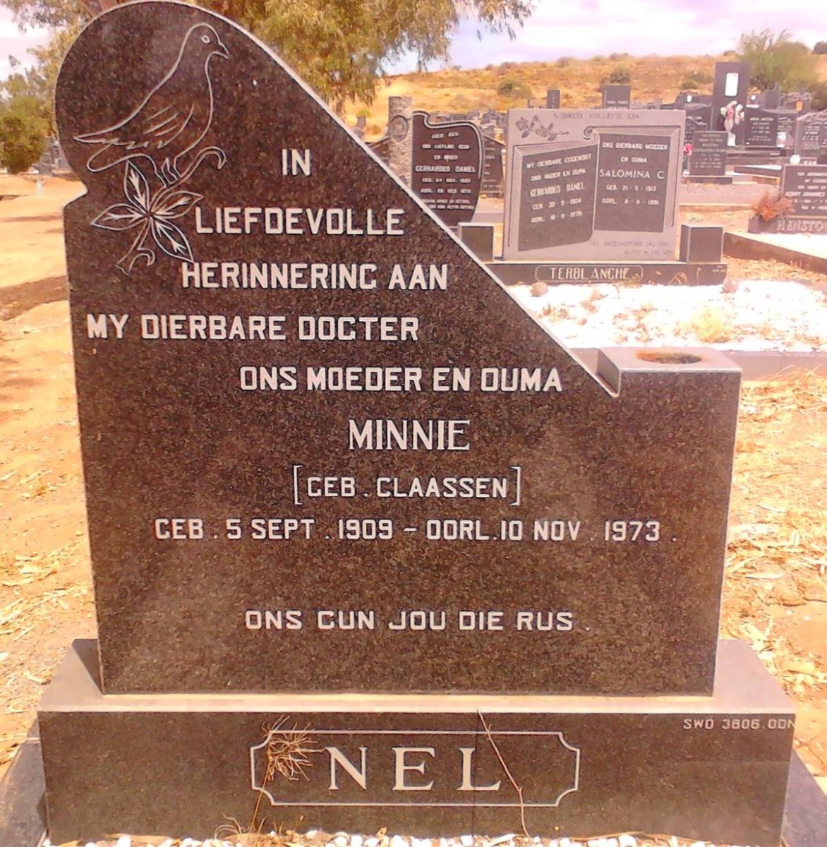 NEL Minnie nee CLAASSEN 1909-1973