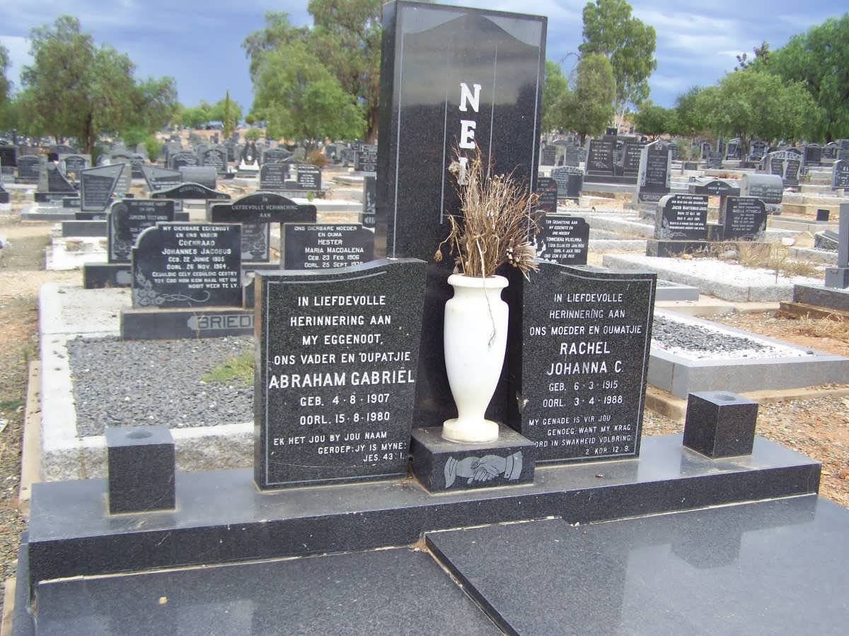 NEL Abraham Gabriel 1907-1980 &amp; Rachel Johanna C. 1915-1988