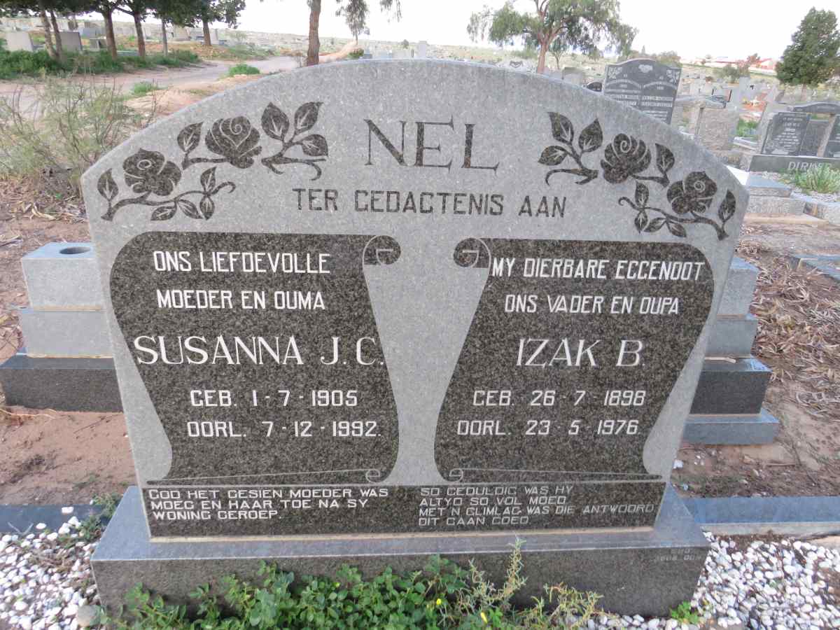 NEL Izak B. 1898-1976 & Susanna J.C. 1905-1992