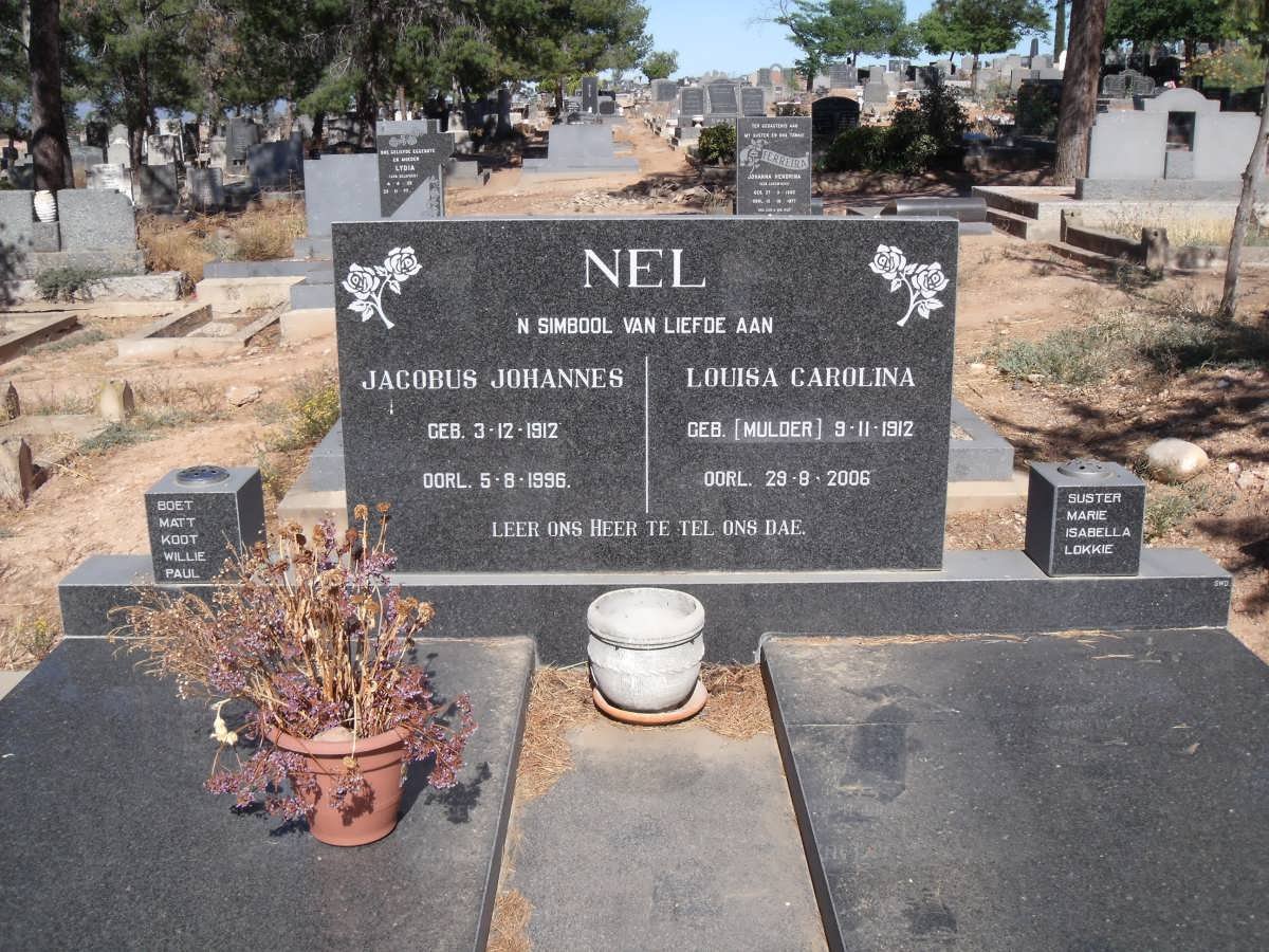NEL Jacobus Johannes 1912-1996 &amp; Louisa Carolina MULDER 1912-2006