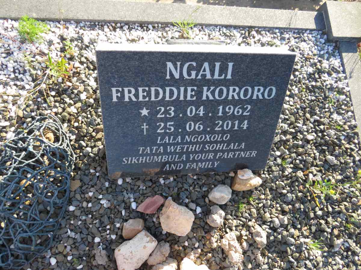 NGALI Freddie Kororo 1962-2014
