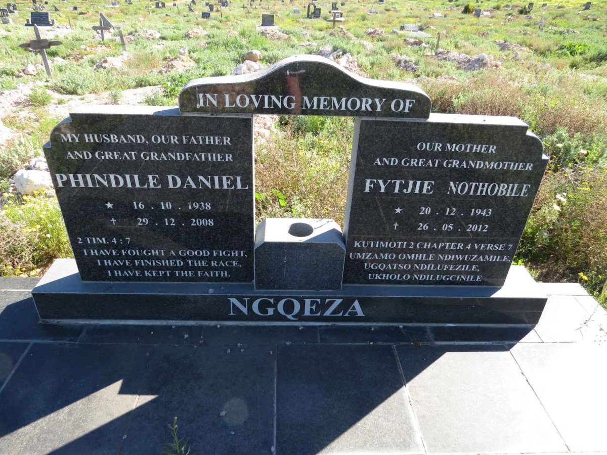 NGQEZA Phindile Daniel 1938-2008 & Fytjie Nothobile 1943-2012