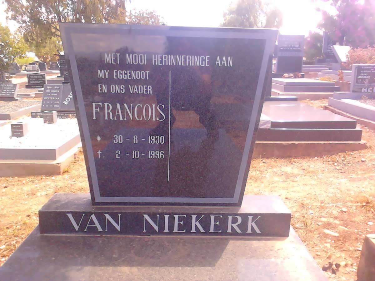 NIEKERK Francois, van 1930-1996