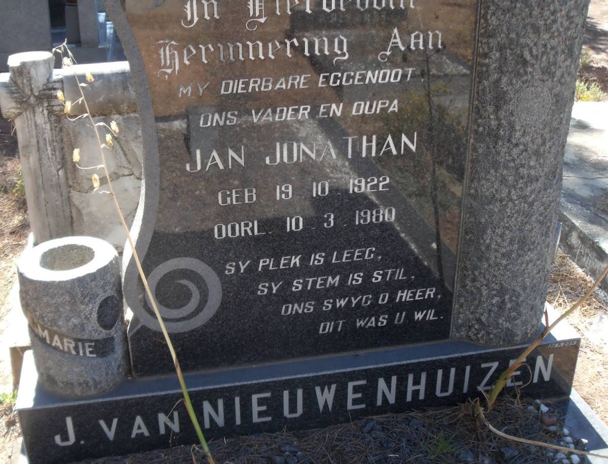 NIEUWENHUIZEN Jan Jonathan, van 1922-1980