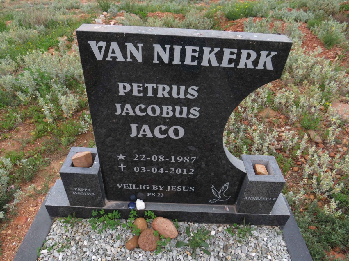 NIEKERK Petrus Jacobus, van 1987-2012