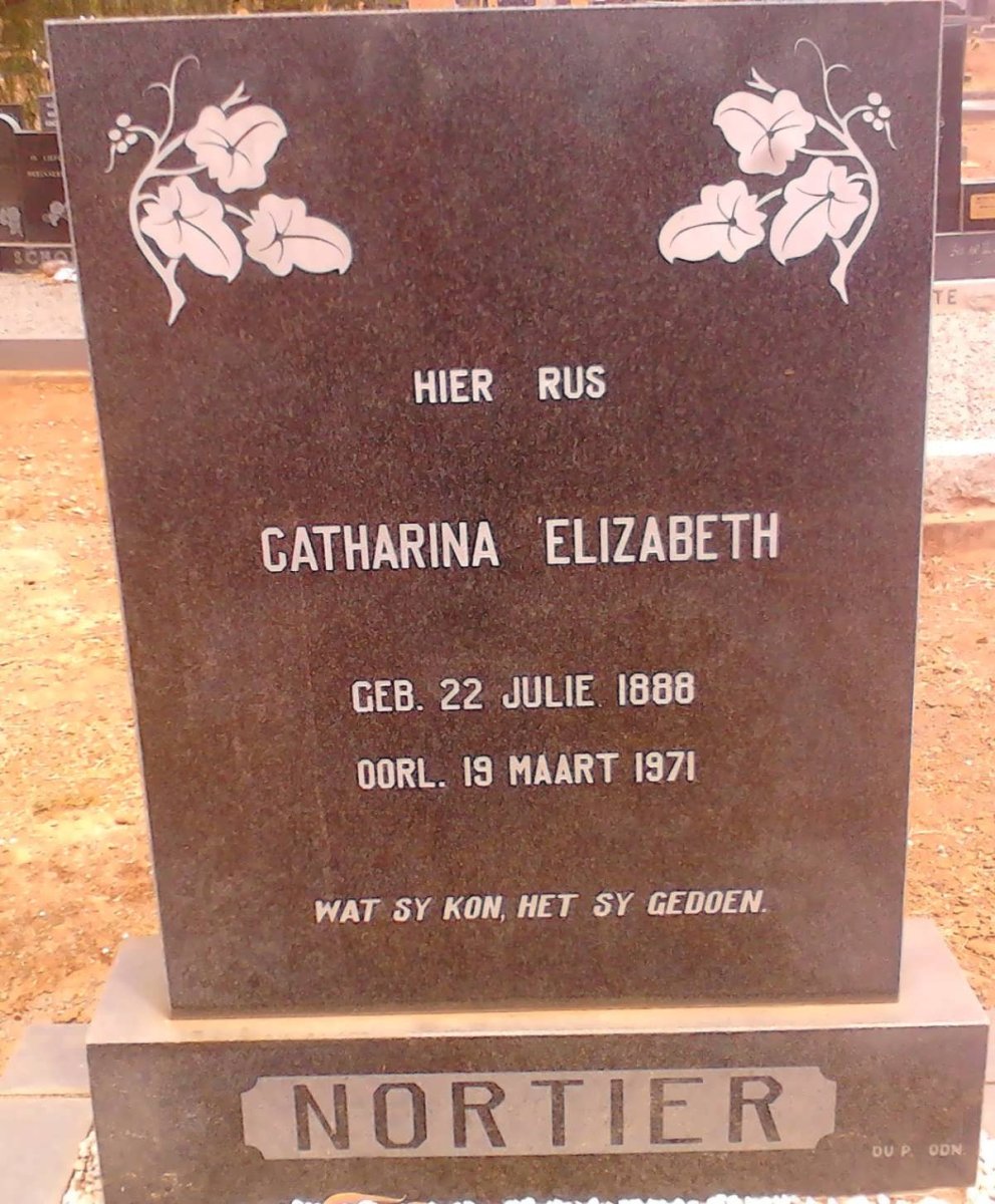 NORTIER Catharina Elizabeth 1888-1971