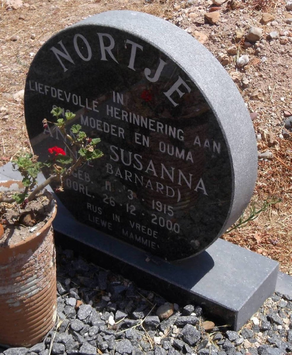 NORTJE Anna Susanna nee BARNARD 1915-2000