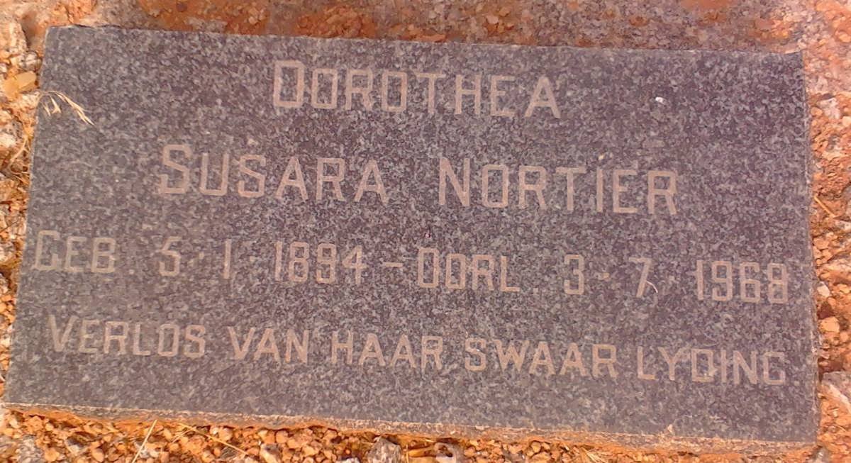 NORTIER Dorothea Susara 1894-1968