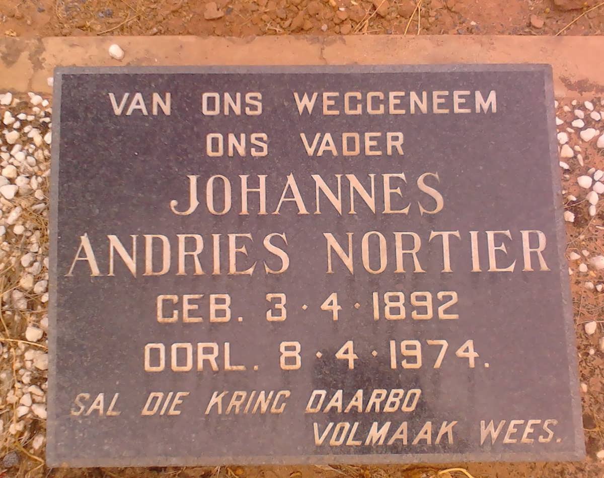 NORTIER Johannes Andries 1892-1974