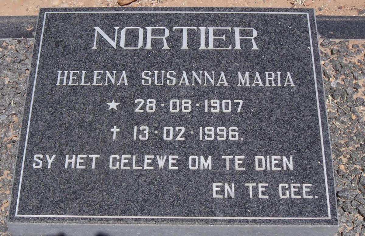 NORTIER Helena Susanna Maria 1907-1996