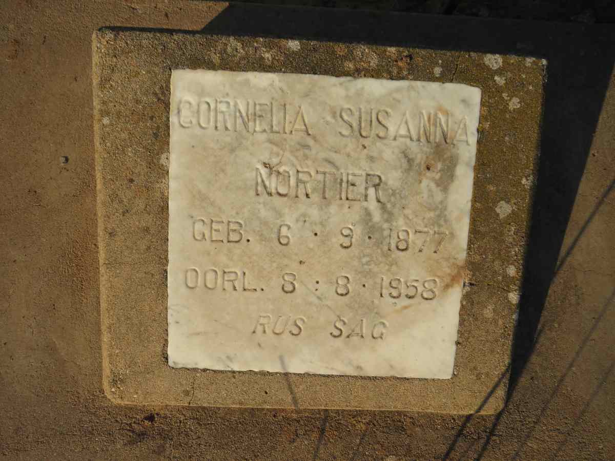 NORTIER Cornelia Susanna 1877-1958