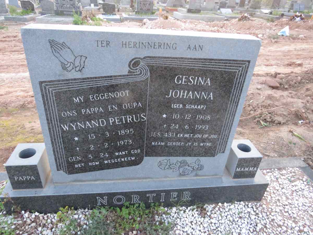 NORTIER Wynand Petrus 1895-1973 & Gesina Johanna SCHAAP 1908-1993