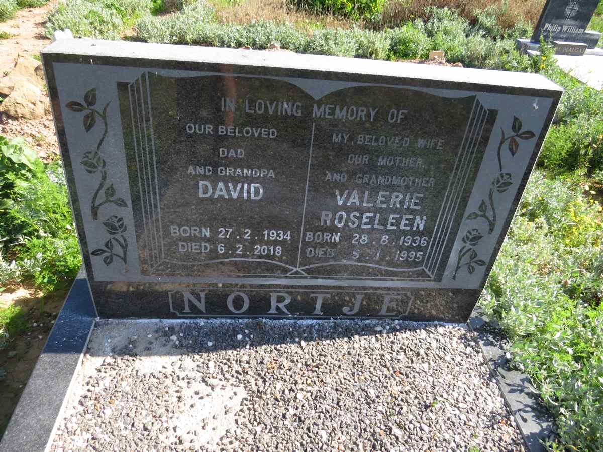 NORTJE David 1934-2018 & Valerie Roseleen 1936-1995