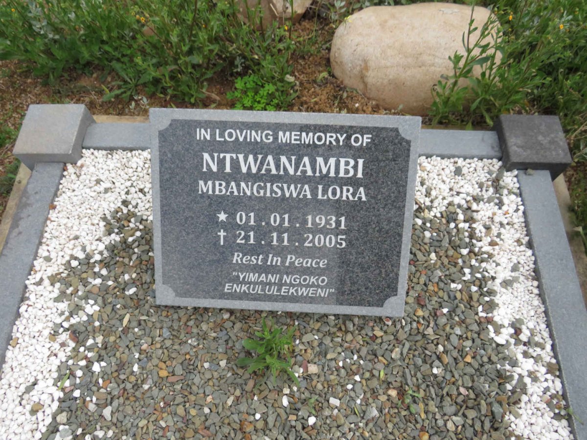 NTWANAMBI Mbangiswa Lora 1931-2005