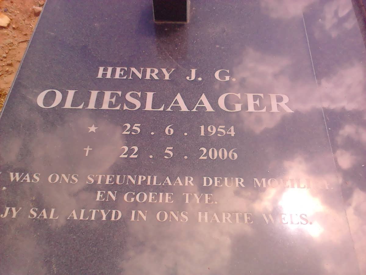 OLIESLAAGER Henry J.G. 1954-2006