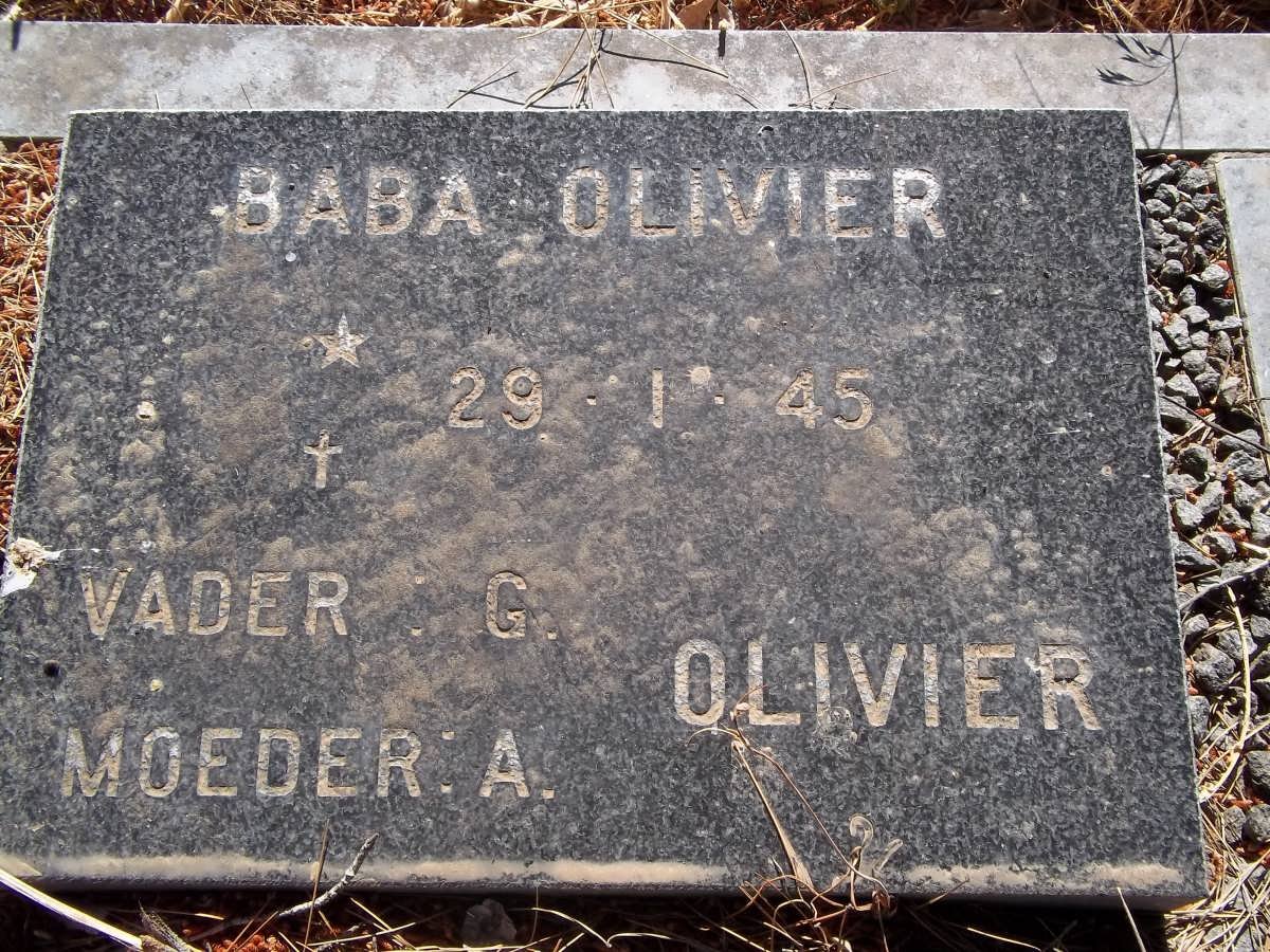 OLIVIER Baba 1945-1945