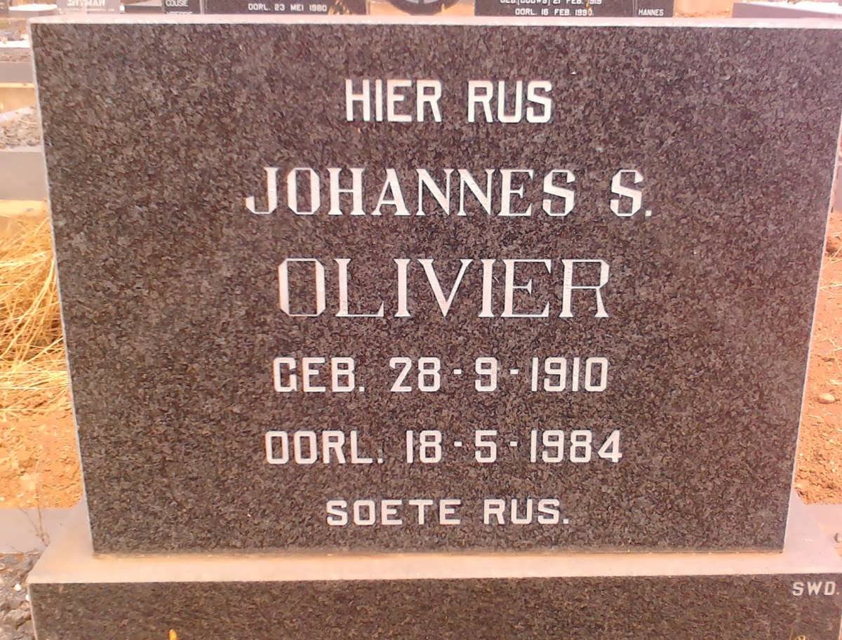 OLIVIER Johannes S. 1910-1984