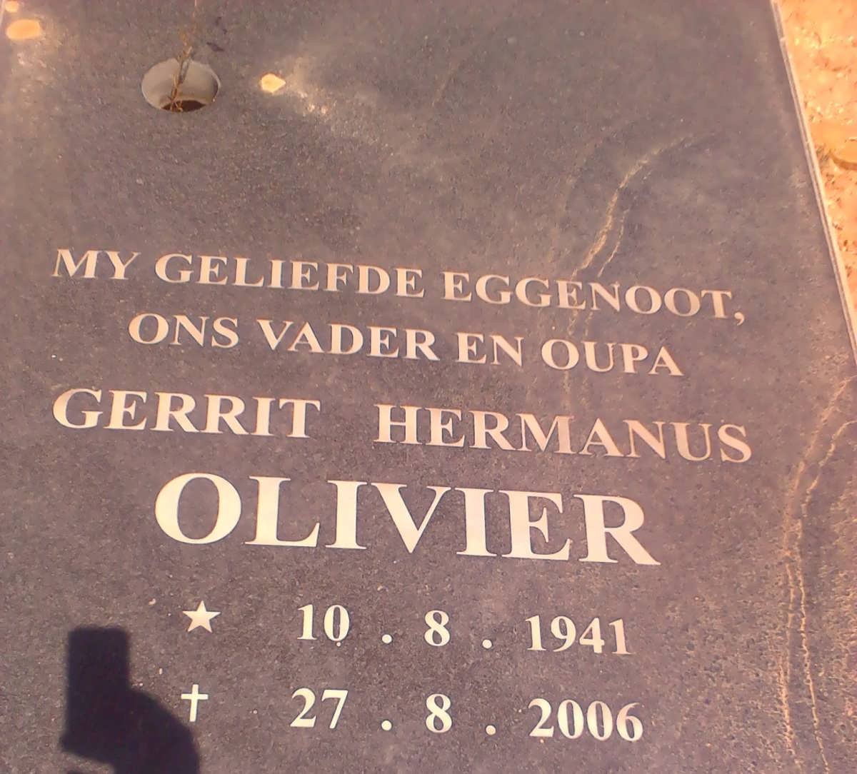 OLIVIER Gerrit Hermanus 1941-2006