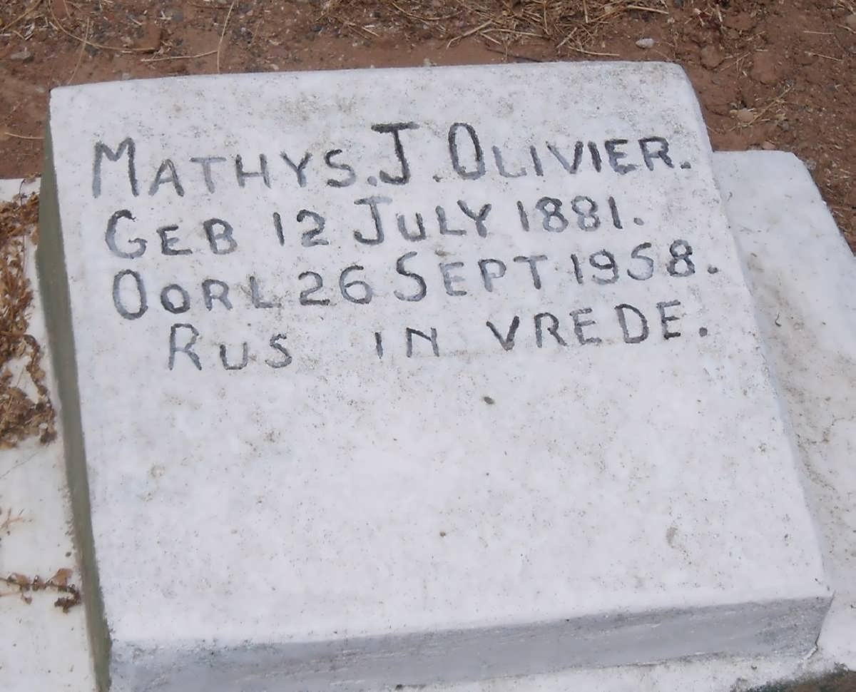 OLIVIER Mathys J. 1881-1958