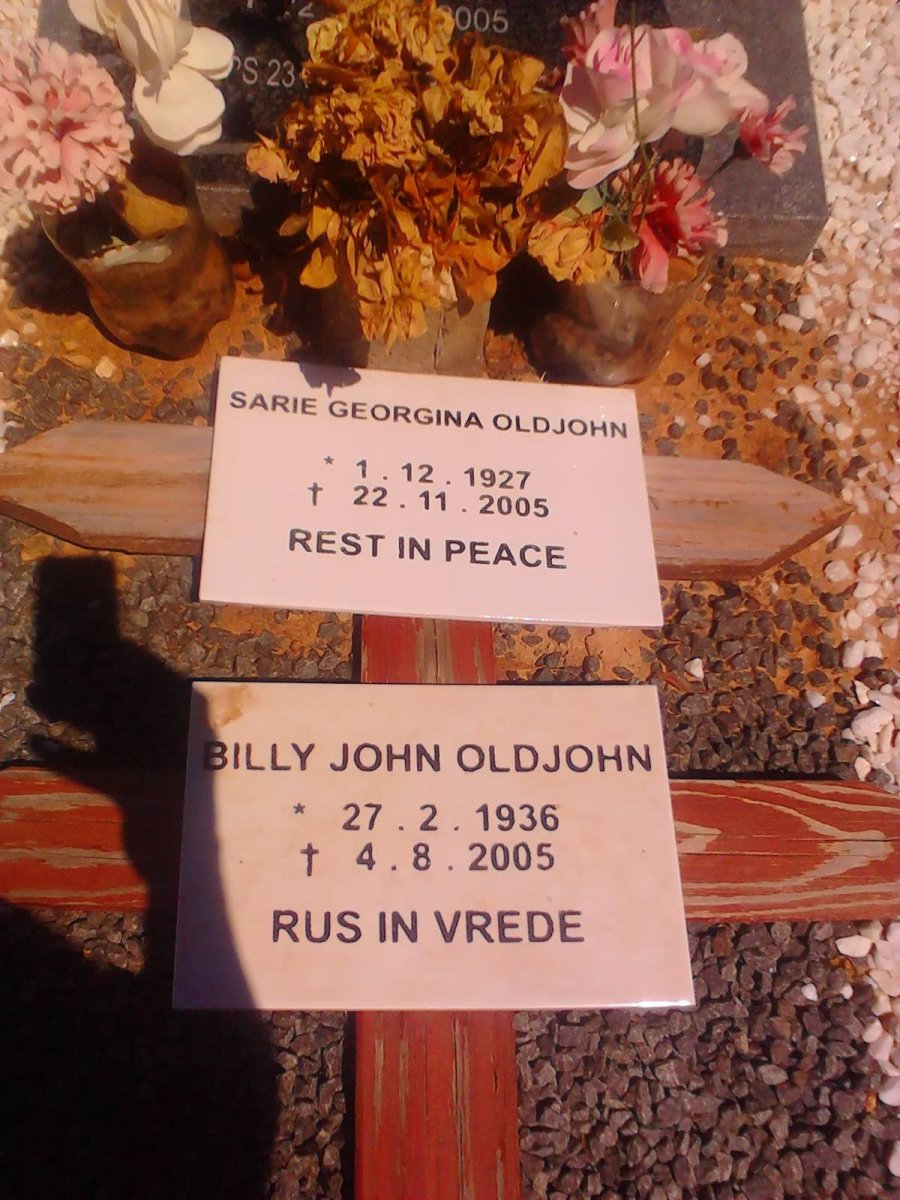 OLDJOHN Billy John 1936-2005 & Sarie Georgina 1927-2005 _1