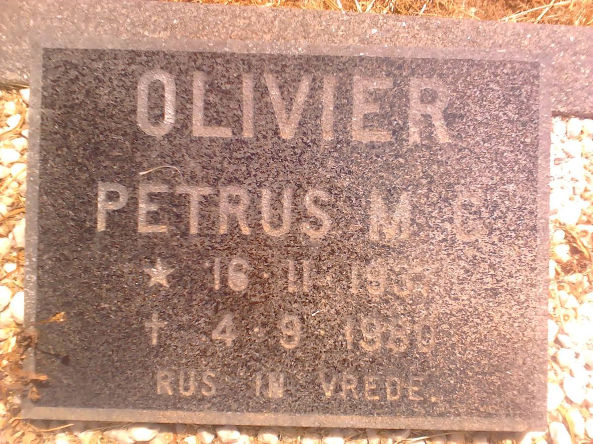 OLIVIER Petrus M.C. 193?-1980