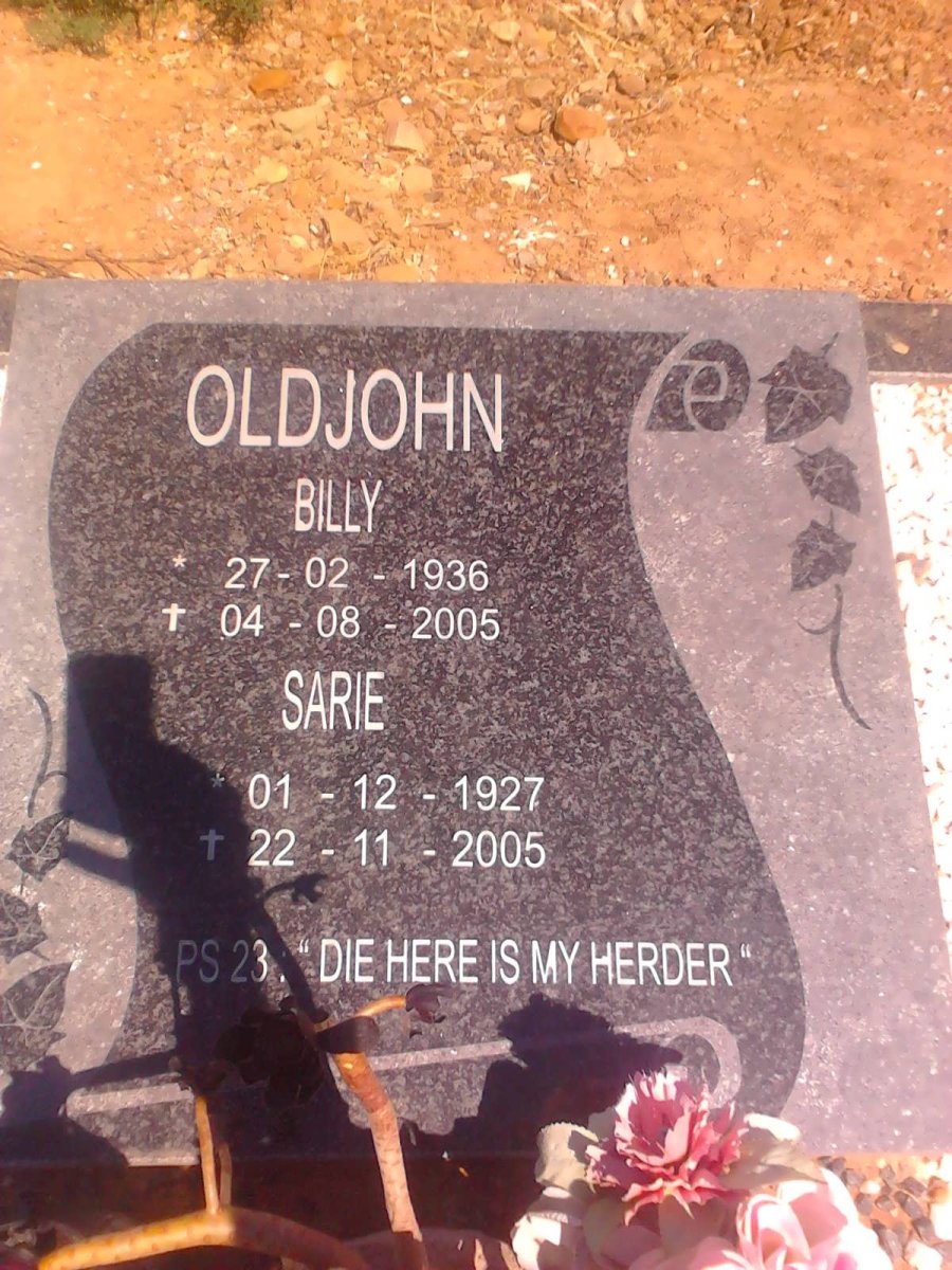 OLDJOHN Billy John 1936-2005 & Sarie Georgina 1927-2005 _2