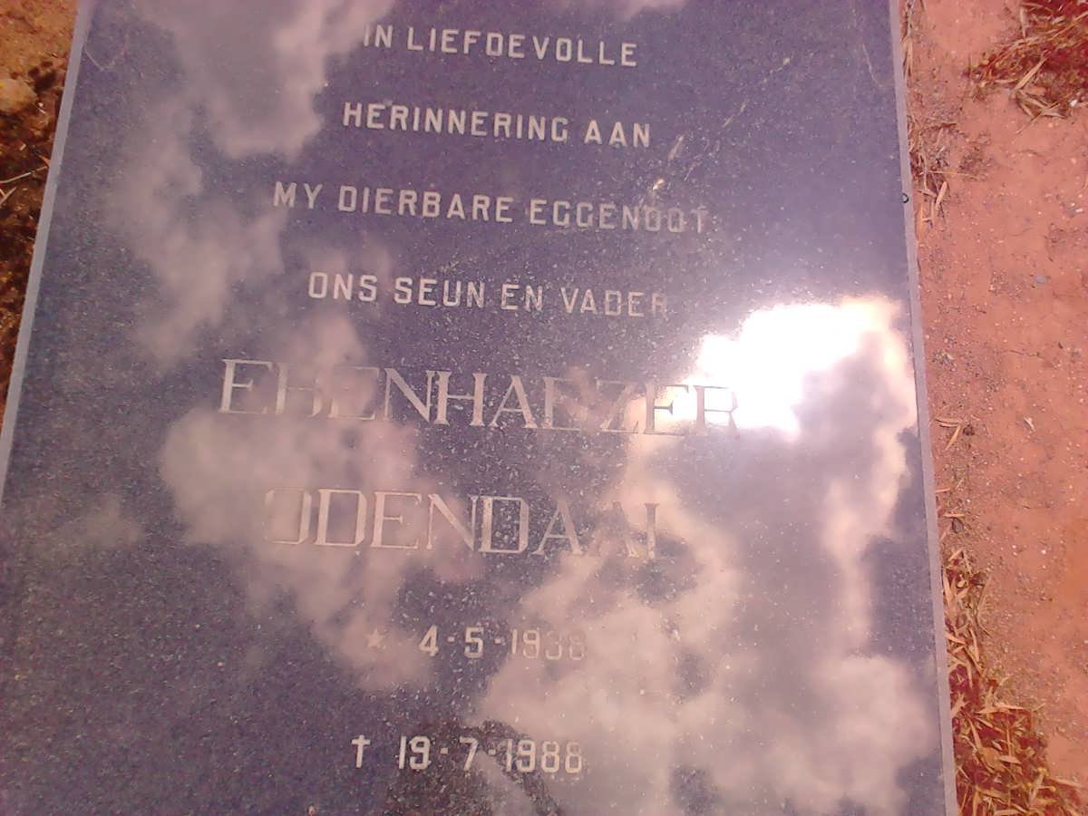 ODENDAAL Ebenhaezer 193?-1988
