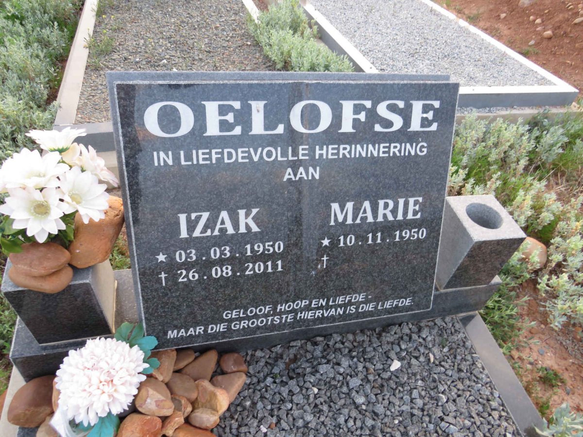 OELOFSE Izak 1950-2011 & Marie 1950-