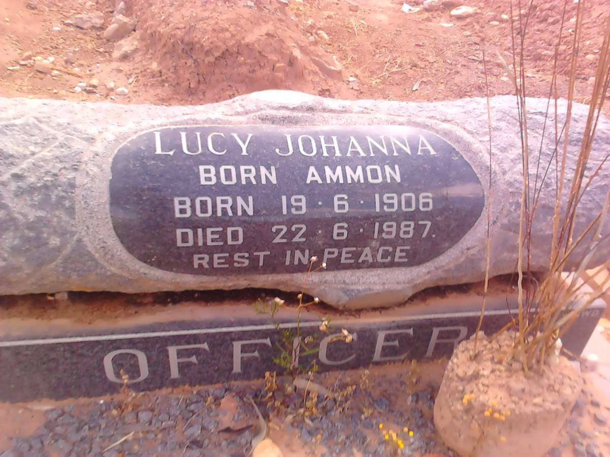 OFFICER Lucy Johanna nee AMMON 1906-1987