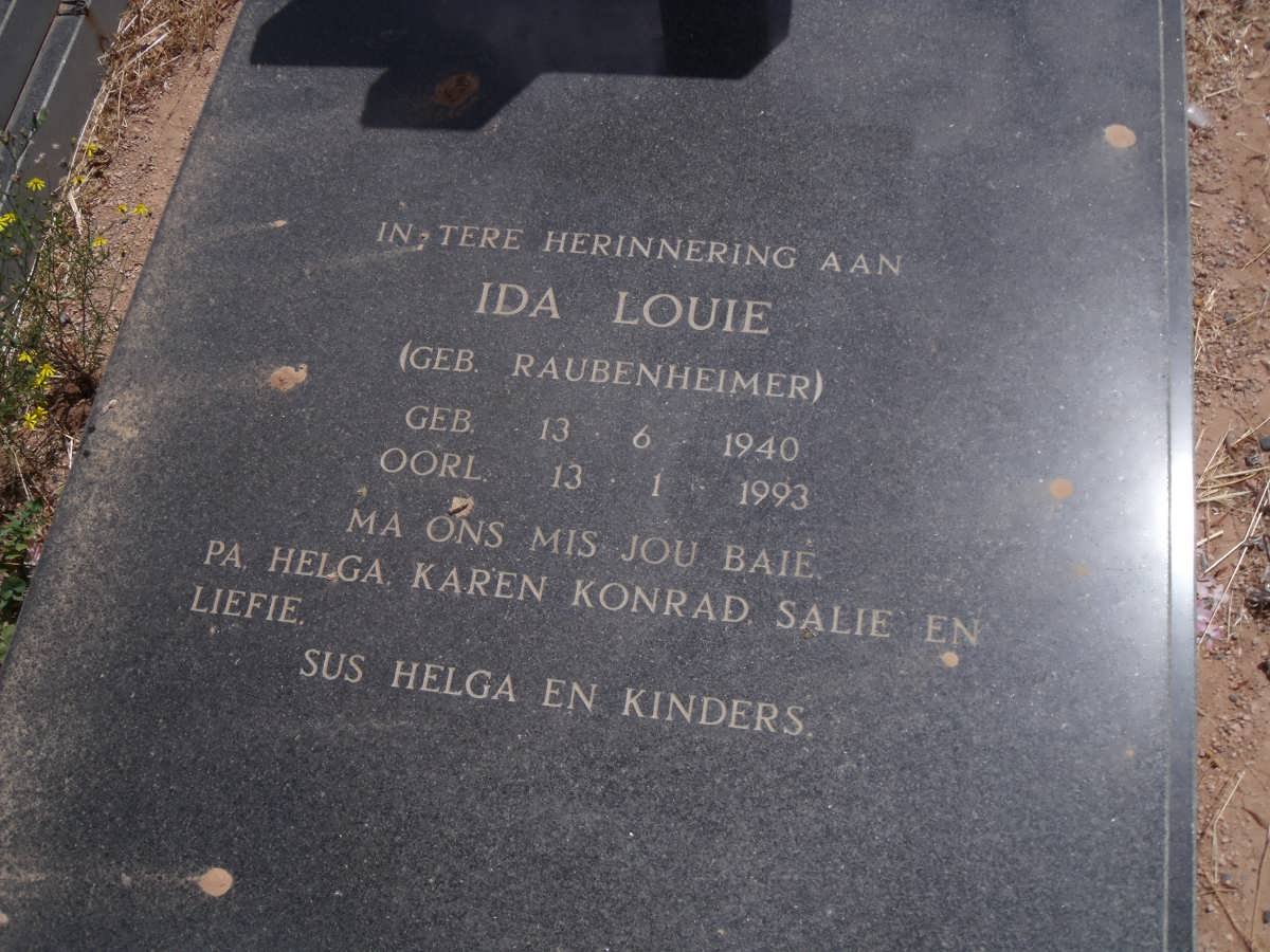 OOSTHUIZEN Ida Louie nee RAUBENHEIMER 1940-1993