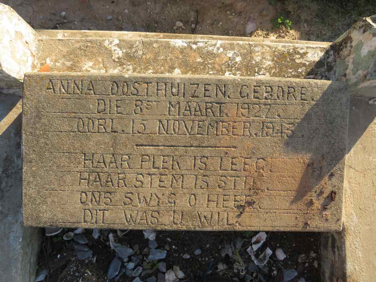 OOSTHUIZEN Anna 1927-1943