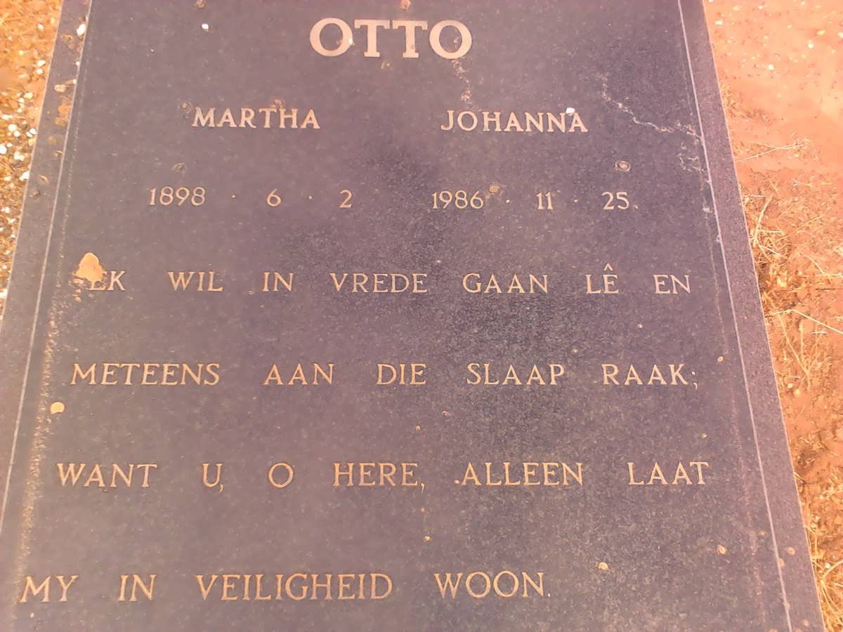 OTTO Martha Johanna 1898-1986