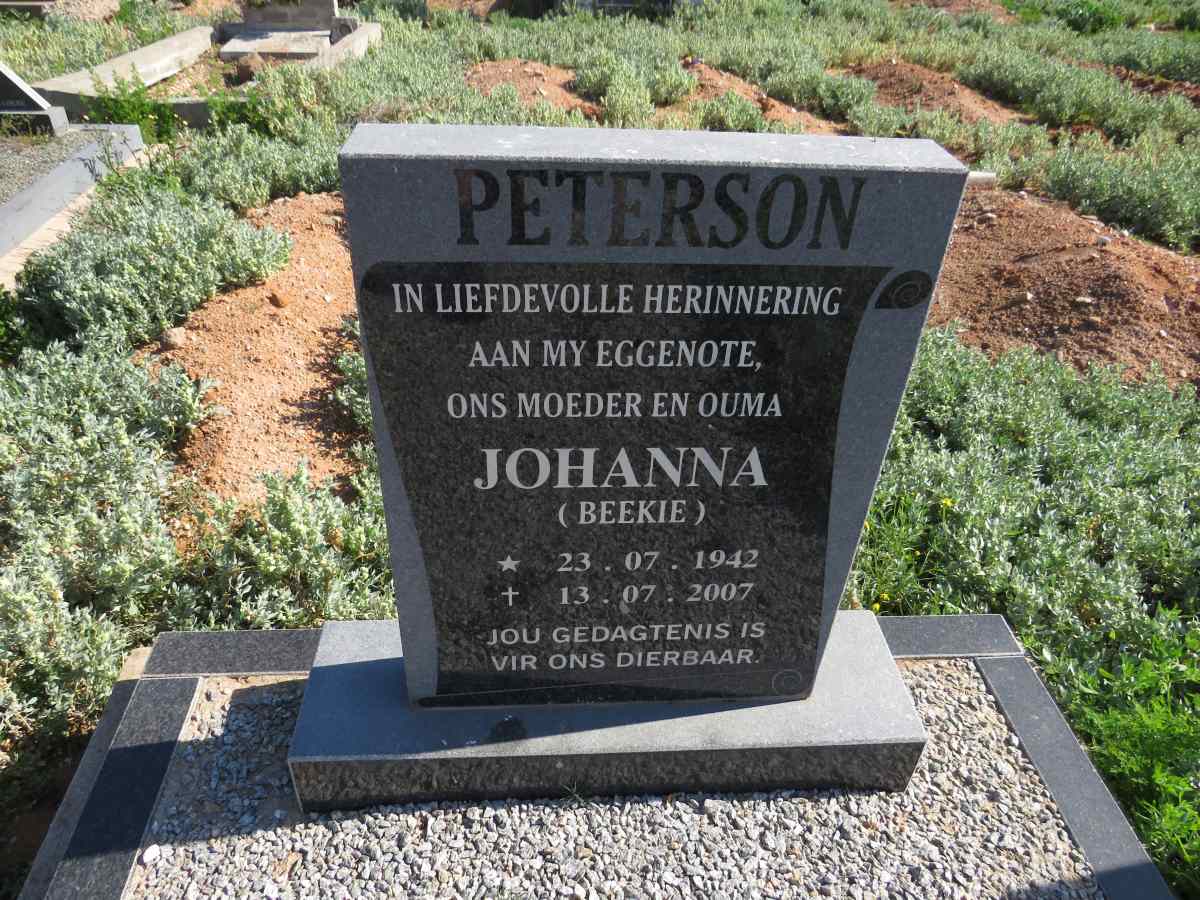 PETERSON Johanna 1942-2007